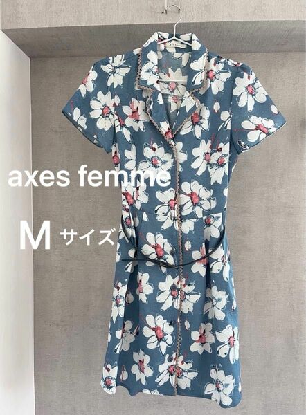 【axes femme】花柄ワンピース M