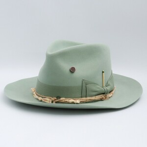 NICK FOUQUET DOUBLE ELEVEN HAT サイズ7 1/8 グリーン ニックフーケ ダブルイレブン フェルトハット 帽子