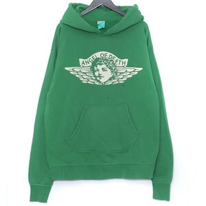 SAINT MICHAEL 22AW HOODIE ANGEL XLサイズ グリーン SM-A22-0000-023 セントマイケル フロント バック プリント プルオーバーパーカー