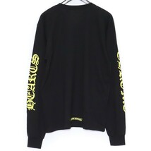 未使用 CHROME HEARTS Neck Logo L/S Tee XL ブラック 408129112 クロムハーツ ネックロゴロングスリーブTシャツ 長袖カットソー ロンt_画像2