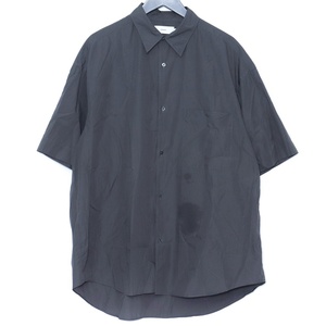 GRAPHPAPER Broad S/S Oversized Regular Collar Shirt サイズF グレー GM221-50113B グラフペーパー オーバーサイズ 半袖 シャツ