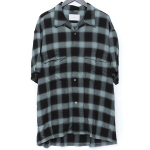 SUGARHILL OMBRE PLAID LOOSE HALF SLEEVE BLOUSE サイズ0 ブルー 23SSSH06 シュガーヒル チェック柄 半袖シャツ