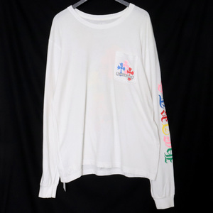 CHROME HEARTS マルチカラーセメタリークロスTシャツ XLサイズ ホワイト クロムハーツ ロンT 長袖 MLTCOL CEM CRS L/S TEE t-shirt