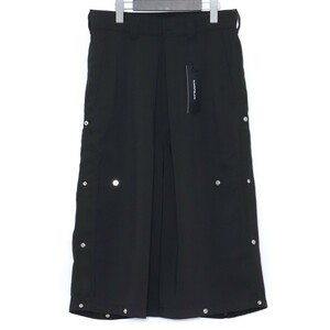 未使用 ALMOSTBLACK DOT BUTTON SHORT PANTS サイズ1 ブラック AMB-PT02A オールモストブラック ドットボタン ショートパンツ