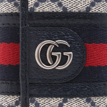 GUCCI オフィディア GG キーケース ネイビー 60373296 グッチ ggロゴ キーチェーン_画像3