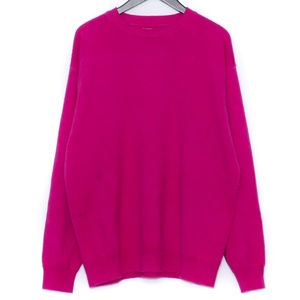 YONETOMI NEW BAISC RIGID CASHMERE SWEATER サイズ4 ピンク 95-214-004 ヨネトミニューベーシック カシミヤ クルーネック セーター