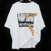 FACETASM GUM TAPE BIG TEE サイズ5 ホワイト YA-TEE-U14 ファセッタズム ガムテープ プリントデザイン 半袖カットソー Tシャツ_画像1