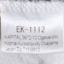 KAPITAL 天竺 2tone ボーンプリント Tシャツ F フリーサイズ ブラック ホワイト EX-1112 キャピタル 半袖カットソー_画像9