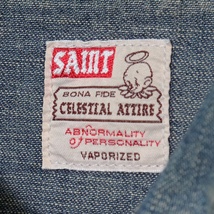 SAINT MICHAEL 23AW DENIM SHIRT Mサイズ ブルー SM-A23-0000-015 セントマイケル ダメージ加工 長袖 デニムシャツ ジャケット_画像4