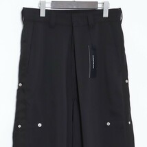 未使用 ALMOSTBLACK DOT BUTTON SHORT PANTS サイズ1 ブラック AMB-PT02A オールモストブラック ドットボタン ショートパンツ_画像3