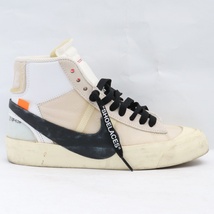 23cm NIKE × OFF-WHITE The Ten Blazer Mid AA3832-100 ナイキ オフホワイト ザ・テン ブレーザー ミッド ホワイト スニーカー_画像2