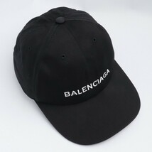 BALENCIAGA ロゴキャップ Lサイズ ブラック 452245 352B4 バレンシアガ 刺繍 ベースボール 帽子 logo cap_画像5