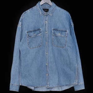 FEAR OF GOD Denim Shirt Jacket XSサイズ ブルー 139190 フィアオブゴッド 長袖 デニムシャツ ジャケット