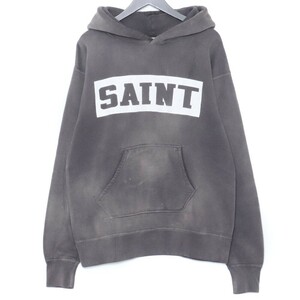 SAINT MICHAEL HOODIE SPANNER Lサイズ ブラック SM-A21-0000-036 セントマイケル スパナ ヴィンテージ加工 パーカー