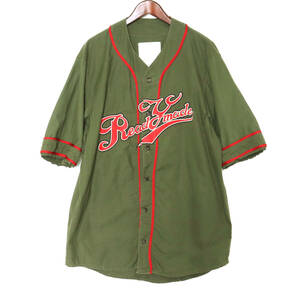 READY MADE Baseball Shirt カーキ サイズ2 RE-CO-KH-00-00-76 レディーメイド ベースボールシャツ ヴィンテージ加工 半袖 19SS