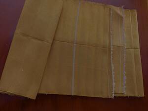 T327-8)　朽黄色開いてある半巾帯　汚れ有り　１４x３３７