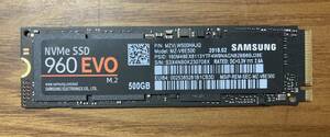 【使用時間・僅少】Samsung サムソン 960 EVOシリーズ MZ-V6E500B（M.2 PCI-Expressタイプ SSD 500GB MZVLW500HAJQ）
