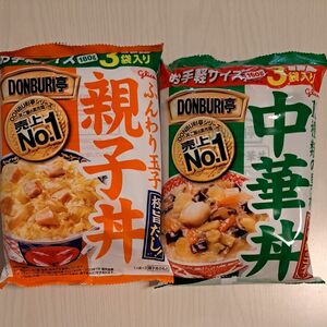 グリコ DONBURI亭 3食パック 親子丼 　中華丼180g×3袋入　レトルト　非常食