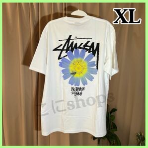 ステューシー STUSSY フラワー Tシャツ XLサイズ ホワイト