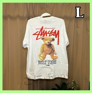 STUSSY BUILT TOUGH Tシャツ ホワイト L クマ テディベア ステューシー