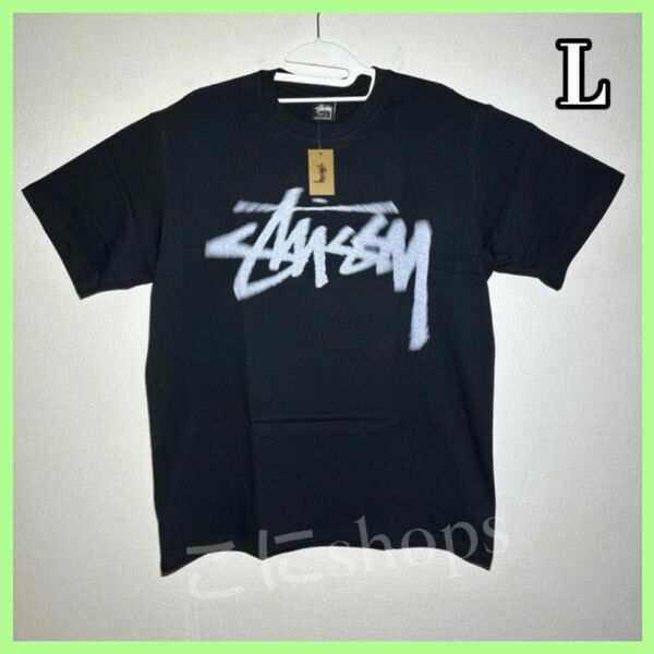 ステューシー STUSSY DIZZY STOCK TEE Tシャツ ブラック Lサイズ