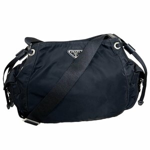 Prada Prada Back Backstring Adge Boide Pocket Нейлоновая кожа диагона