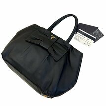 PRADA　プラダ　バッグ　ナッパレザー　リボン　トート　BN1601　ロゴ　ハンド　NERO　ブラック　黒_画像10