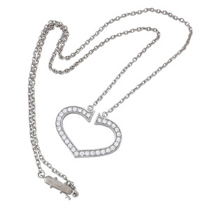 CARTIER Cartier necklace Large C Heart LM diamond K18 WG 750 white gold 