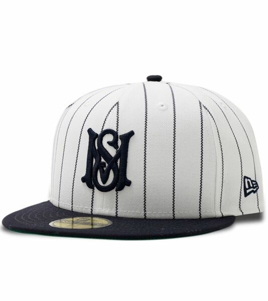 NEW ERA キャップ MFC STORE EXAMPLE ニューエラ ホワイト ストライプ GOD BLESS YOU 帽子