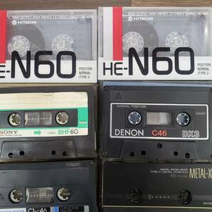 KT0501-203□カセットテープ 9点 セット 未開封品有り メタルテープ METAL-XR DENON C-46 ノーマル HE-N60 動作未確認 ジャンク の画像4