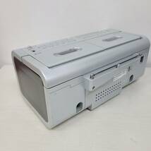 0519-210□通電確認済 SONY ソニー CD ラジカセ CFD-W78 シルバー RADIO cassette corder ジャンク 簡易梱包 _画像3