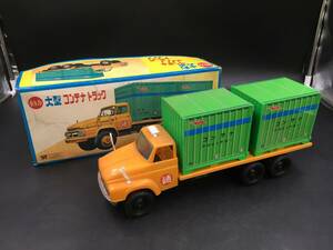 EK0522-103*DAIYA power large container truck toy friction car Showa Retro that time thing the longest approximately 33cm box equipped instructions less 