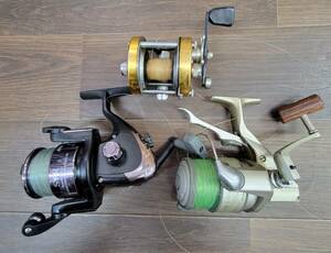 SSS0510-201□ジャンク スピニングリール まとめ 3点 SHIMANO BB-X5000EV DAIWA ミリオネア G-5 レボルバー X2 4000 動作未確認 簡易梱包 