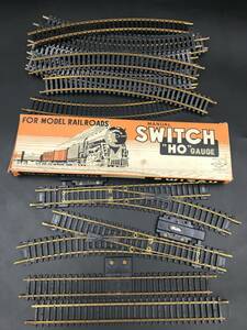 0530-06* railroad model roadbed HO gauge switch rail together bending line direct line Sakai that time thing retro made in Japan 