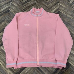 ya415 розовый L Vintage Mizuno спортивная куртка 