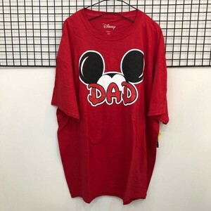 K30 Tシャツ Disney 赤　XL　デッドストック　ミッキーマウス　DAD　