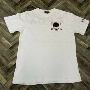 ヤM967 武装戦線 T.F.O.A. クローズ 半袖 Tシャツ ホワイト S 汚れあり