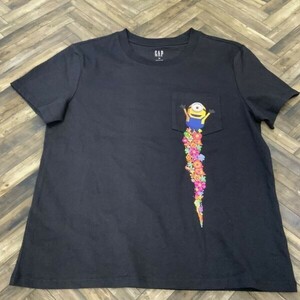 MG640 ブラック XS GAP ミニオンズ かわいい 半袖Tシャツ