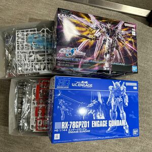 1／１４４　HG マイティーストライクフリーダムガンダム　＆　エンゲージガンダム