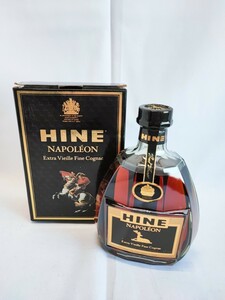 HINE NAPOLEON Extra Vieille Fine Cognac 未開封 未開栓 古酒 ナポレオン ハイン 当時物 コレクション エクストラ コニャック(051035)
