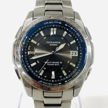 N226-Z7-361 ◎ CASIO カシオ OCEANUS オシアナス OCW-T100 電波ソーラー メンズ 腕時計 稼働 デイト アナログ 純正ベルト 時計 ②_画像1