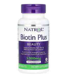 ru Tein entering biotin plus beauty ingredient enough increase amount type 5,000mcg 60 bead biotin NATROL