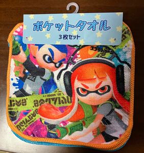 ポケットタオルハンカチ　スプラトゥーン　3枚セット