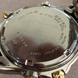 セイコー 腕時計 クロノグラフ クォーツ 7t52-7a10 メンズ ジャンク 不動品の画像6