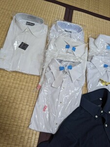 7枚セット S80 SUIT SELECT スーツセレクト ワイシャツ ポロシャツ 未使用 クリーニング済み 半袖 ボタンダウン 長袖 シャツ Yシャツ