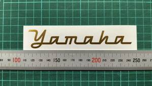 レトロ調 カッティングステッカー （Yamaha）約１３cm 　カラー　金　1枚