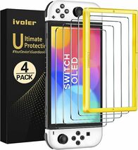  [Switch 有機ELモデル対応] iVoler OLED 保護 ガラスフィルム スイッチ 保護フィルム 4枚入り_画像1