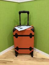 #21379 スーツケース ハード キャリーバッグ オレンジ 【TSA ロック付き】※縦約45㎝×横約32㎝×奥行き20㎝_画像1
