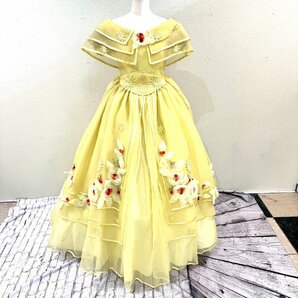 MARIMO 黄色 イエロー カラードレス パーティドレス ドレス 貸衣装 ブライダル 結婚式 披露宴 衣装 舞台発表 コスプレ 刺繍の画像1