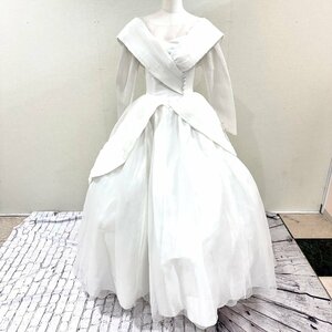 日本ウェディング 8T 白 オフホワイト カラードレス ウェディングドレス 貸衣装 ブライダル 結婚式 披露宴 衣装 舞台発表 コスプレ 刺繍